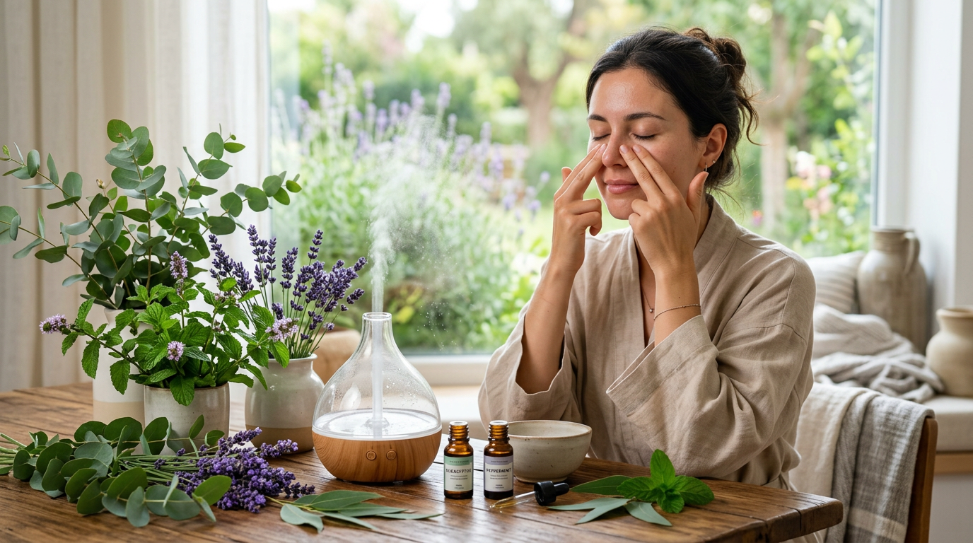 découvrez comment utiliser l'huile essentielle pour soulager naturellement la sinusite et dégager vos voies respiratoires efficacement.