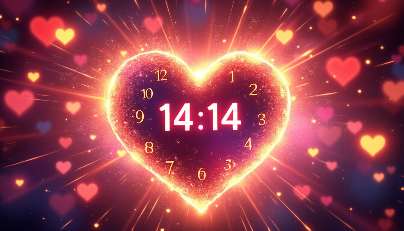 découvrez la signification de l'heure miroir 14h14 en amour et ce qu'elle révèle sur vos sentiments et votre vie sentimentale.